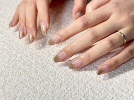 Gold glitter gradation