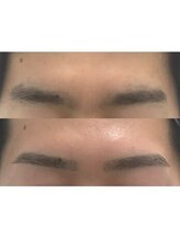 メンズ眉毛サロンラボ 横浜西口店/ストレートデザイン1番人気な形