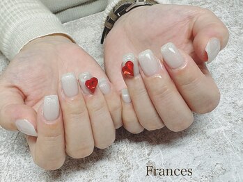 フランセス(Frances)/白マグネット&ハートパーツ