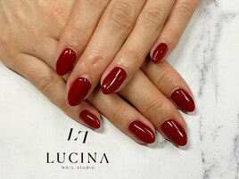 c-233 ボルドーワンカラーネイル