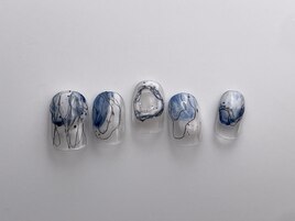 ブルーニュアンスネイル