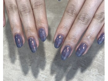 ビュー バイ ネオリーブ 用賀店(beau'r by neolive)/ネイビー×オレンジオーロラk