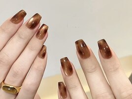 10本べっ甲ネイル秋ネイル