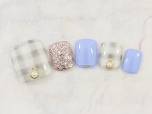 ネイルプラザ 河原町OPA店(NAIL PLAZA)/フットネイル☆チェックネイル