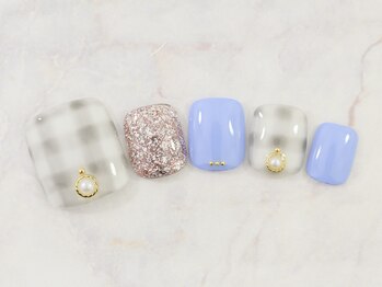 ネイルプラザ 河原町OPA店(NAIL PLAZA)/フットネイル☆チェックネイル