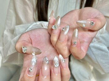 エムウィッシュ アヴァンス メルサ栄店(M.wish Avance)の写真/《自爪に優しいパラジェル使用》綺麗な仕上りが長持ち♪カラーとパーツも豊富にご用意☆定額コースも人気！