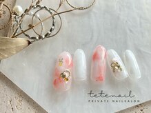 テテネイル(tete.nail)/スプリングマーブル×シェル