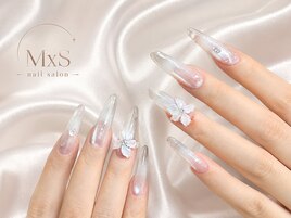 氷マグネットプルメリアネイル