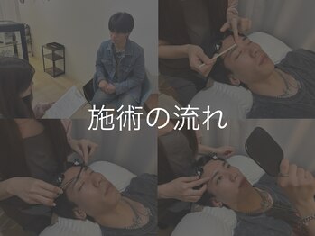 メンズアイブロウサロンバイクロト 天神大名(MEN’S EYEBROW SALON by KUROT)/施術の流れ
