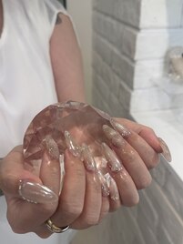 マグネット×ミラーネイル