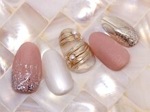 ネイルアンドアイラッシュ シシュ なんば本店(nail&eyelash SyiSyu)/アクセサリー×マット