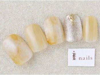 アイネイルズ 三宮店(I nails)/もやもやイエロー¥6000