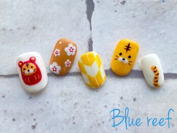 ネイルアンドまつげエクステ ブルーリーフ 四谷三丁目店(Blue Reef)/干支ネイル