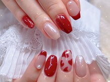 シーアンドビーネイル(C&B Nail)/持ち込みデザイン/ボルドー