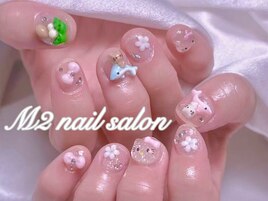 日焼けキティクリアネイル