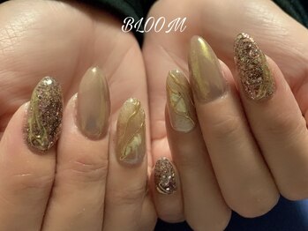 ネイルサロン ブルーム(BLOOM)/ラメ＆ミラーネイル705