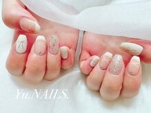 ユーネイルズ 恵比寿(Yu.NAILS.)/リボンネイル◎手描き風アート