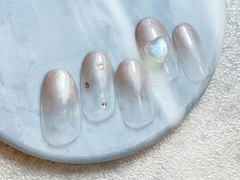 ぷっくりハートパーツネイル