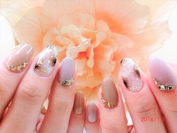 グランチュール(Grantulle)/タイダイ柄ネイル