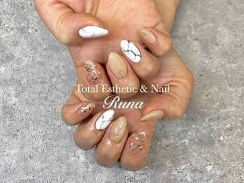 人気の大理石ネイル【¥6336】