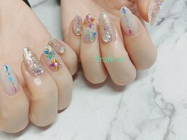 リーフホログラム×ラメ