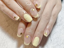 ハートホロフレンチネイル