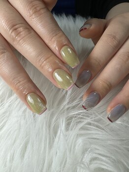 フラワーズネイル(flowers nail)/アシメカラー