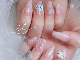 レースネイル×グラデーション