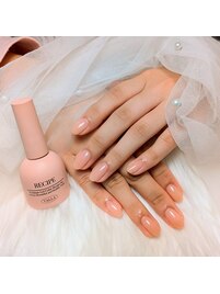 ワンカラー/美爪/ピンクベージュ