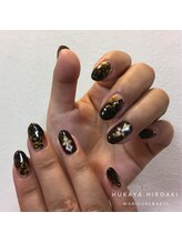 ネイルスタジオ レイナローズ(NAIL STUDIO Reina Rose)/べっ甲ボルドー☆