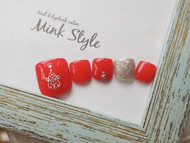 レットシールフットネイル