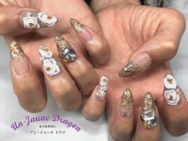 【ロングネイル】３Dフラワー
