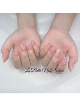 ラベル(La'Belle)/桃色ネイル/持ち込みデザイン