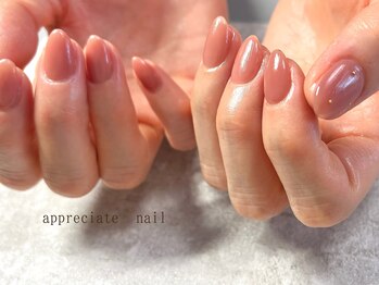 アプリシーエイトネイル(appreciate nail)/ナチュラルカラー♪