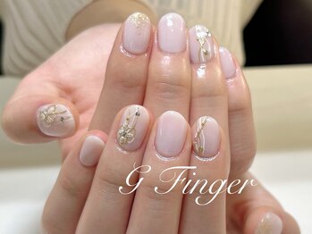 ジーフィンガー 大井町店(G Finger)/袴×ホワイト系和風アート