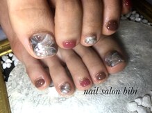 ネイルサロン ビビ(bibi)/クリアベース大理石マーブル