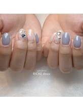 リッシュ ドゥ(RICHE deux)/キラキラブルーネイル