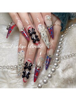 エスフィーネイルサロン ブリーユ(Esfy nailsalon Brille)/チェック柄ネイル