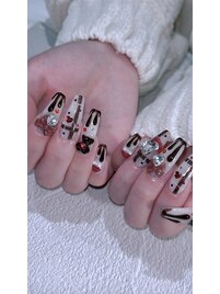 バレンタインネイル