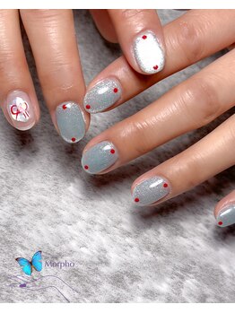 モルフォ 千駄ヶ谷(Morpho)/冬のマグネットネイル