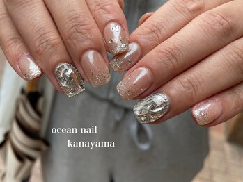 オーシャンネイル 金山店(Ocean Nail)/#ビジューネイル