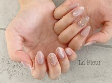 ラ フルール(La Fleur)/くすみパープル オフィスネイル