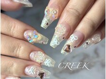 クリーク(CREEK)/バラハートビジューリボン