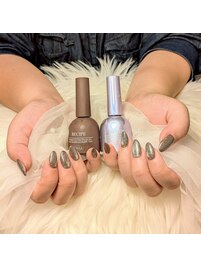 ブラウンネイル/大人ニュアンス