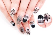 ネイルコレクション ピンク(Nail Collection Pink)/ジェル定額￥9990★黒レース