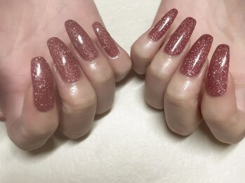 ラメワンカラーネイル