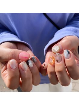 ネイルサロン エーナイン ザ ビッグ豊平店/持ち込みデザイン