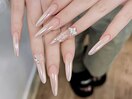 チップ長さだしオーロラネイル
