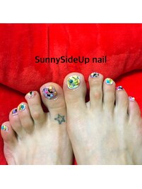 幾何学と不思議な模様foot nail