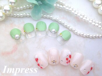 ネイルサロン インプレス(Impress)/【ハートピーコックネイル】